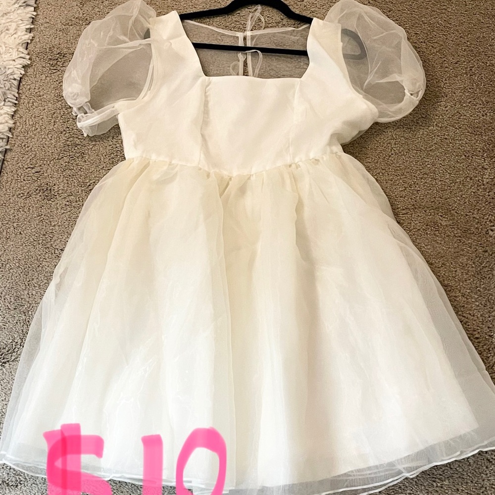 White dress size large.